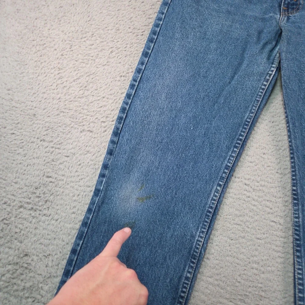 VTG Levis 505 Jeans Mens 33x32 USA Made Orange Tab 90s Grunge Distressed Denim